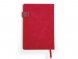 Бизнес блокнот А5 Freya с клапаном и карманом для визиток, твердая обложка, 128 листов, красный и бор 