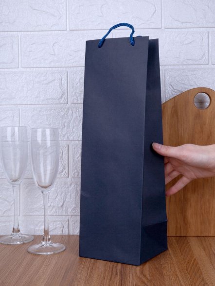 Пакет под бутылку Vindemia, синий 