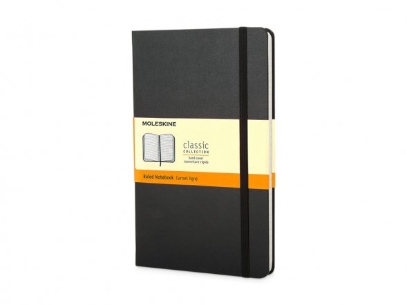 Записная книжка Moleskine Classic (в линейку) в твердой обложке, Large (13х21см), черный 