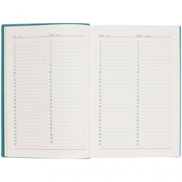 Ежедневник Martos, недатированный, бирюзовый 