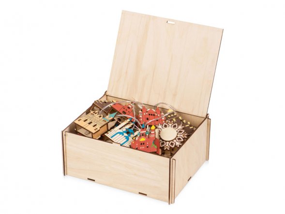 Ёлочная гирлянда с лампами в подарочной коробке Достопримечательности России 