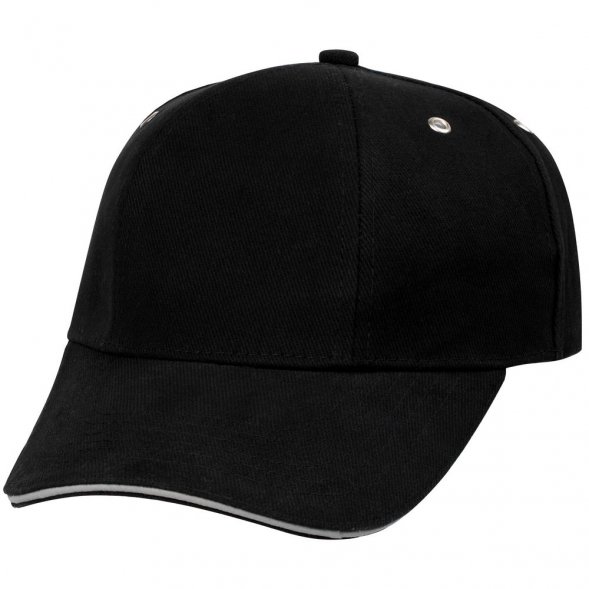 Бейсболка Hard Work Black со светоотражающим элементом 