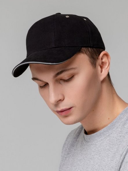 Бейсболка Hard Work Black со светоотражающим элементом 