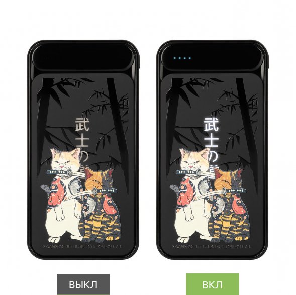 Внешний аккумулятор с подсветкой Starlight Plus PB 10000 mAh, черный 