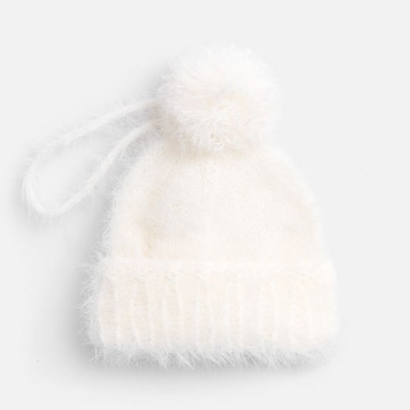 Подвеска на елку «Вьюжка», шапочка, белая 