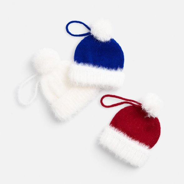 Подвеска на елку «Вьюжка», шапочка, белая 