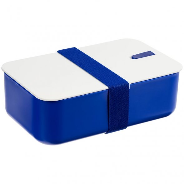 Ланчбокс Lunch Hour, белый с синим 