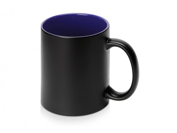Кружка-хамелеон Surprise матовая, черный/синий (P) 