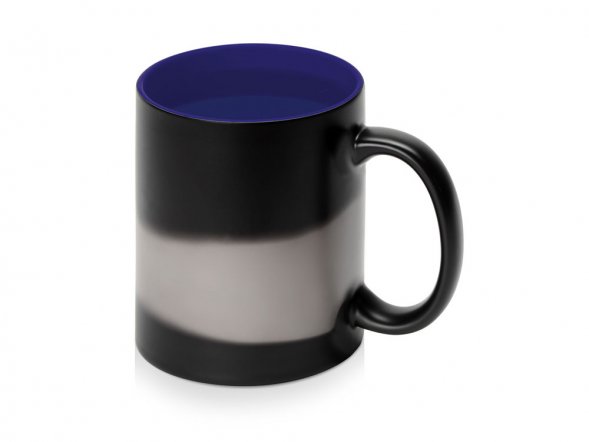 Кружка-хамелеон Surprise матовая, черный/синий (P) 