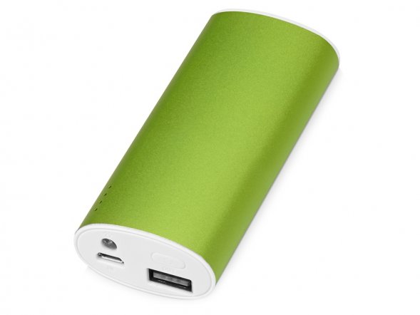 Портативное зарядное устройство Квазар, 4400 mAh, зеленое яблоко 