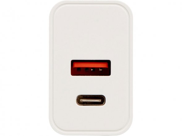 Сетевое зарядное устройство c выходами USB-A и USB-C Recharger Pro, быстрая зарядка QC/PD, 30 Вт, белый 