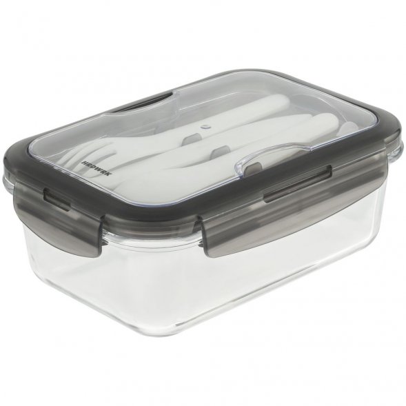 Ланчбокс Hard Work, серый 