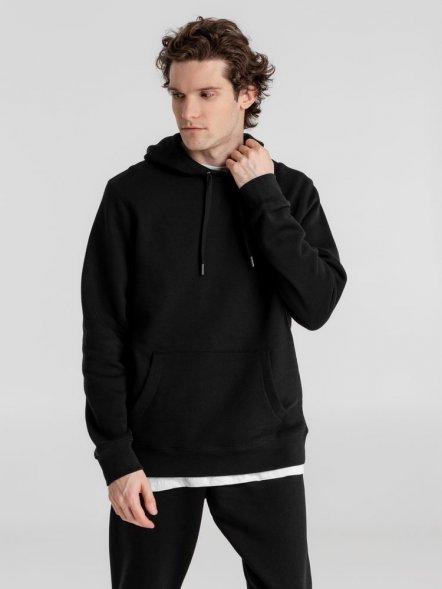 Толстовка с капюшоном унисекс King, черная 