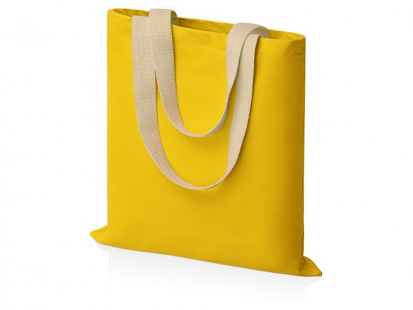 Сумка для шопинга Steady из хлопка с парусиновыми ручками, 260 г/м2, желтый 