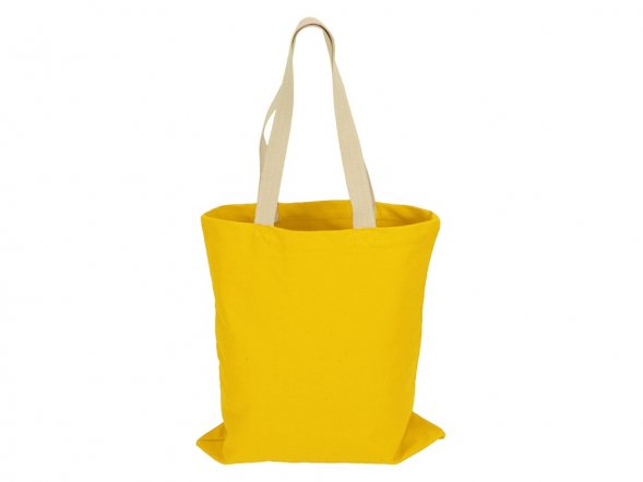 Сумка для шопинга Steady из хлопка с парусиновыми ручками, 260 г/м2, желтый 