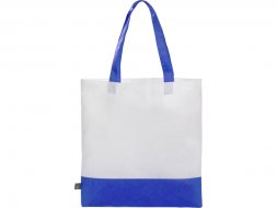 Сумка-шоппер двухцветная Revive из нетканого переработанного материала, синий