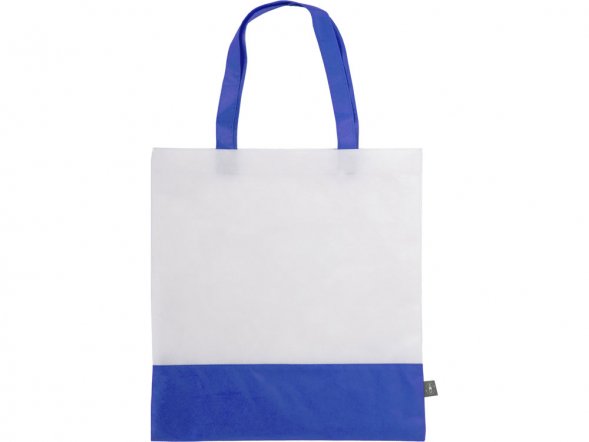 Сумка-шоппер двухцветная Revive из нетканого переработанного материала, синий 