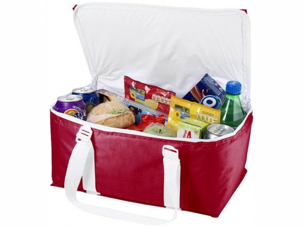 Сумка-холодильник Lavrik, красный/белый 