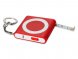 Брелок-рулетка с фонариком, 1 м., красный/белый 