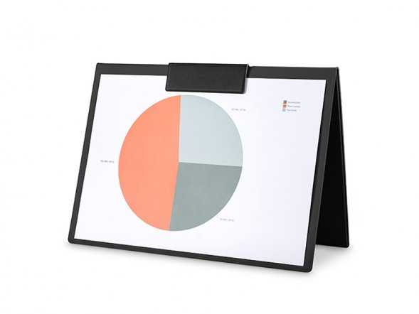 Планшет на магнитах с крышкой из экокожи Favor, черный 