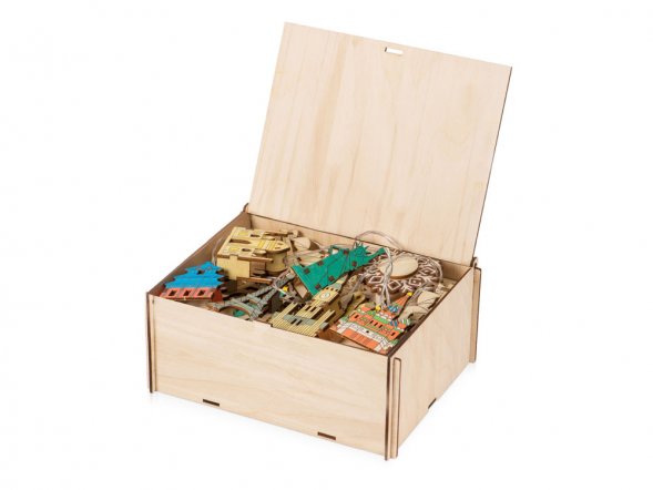 Ёлочная гирлянда с лампами в подарочной коробке Достопримечательности мира 