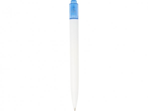 Шариковая ручка Thalaasa из океанического пластика, синий прозрачный/белый 