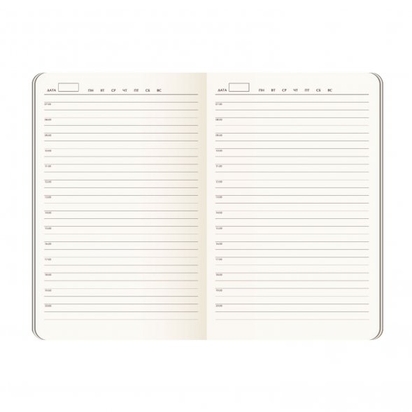 Ежедневник Marseille soft touch BtoBook недатированный, черный (без упаковки, без стикера) 