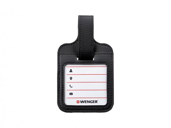 Бирка для багажа WENGER, черная, полиуретан, 9 x 14 x 1 см 