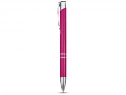Алюминиевая шариковая кнопочная ручка Moneta, синие чернила, розовый
