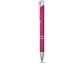 Алюминиевая шариковая кнопочная ручка Moneta, синие чернила, розовый 