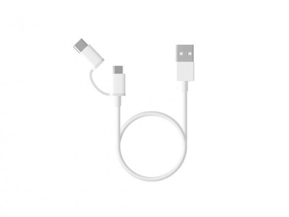 Кабель Mi 2-in-1 USB Cable Micro-USB to Type C 30см SJX02ZM (SJV4083TY) 