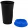Стакан с крышкой Color Cap Black, черный с синим 