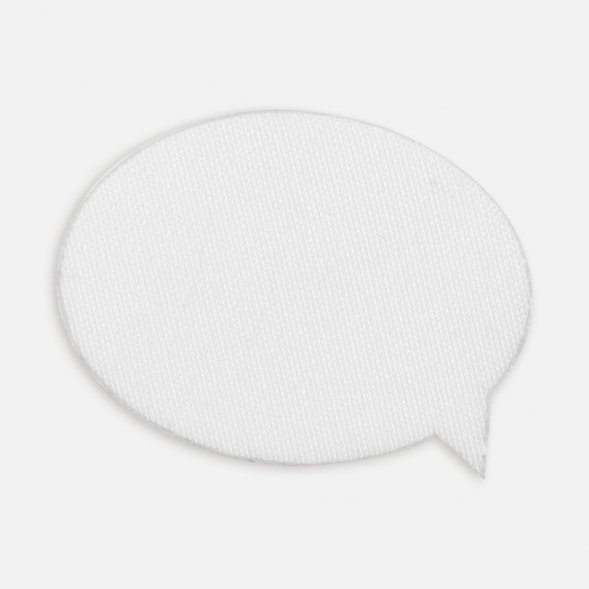 Наклейка тканевая Lunga Bubble, M, белая 