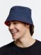 Панама Nylon двусторонняя, темно-синяя с красным 