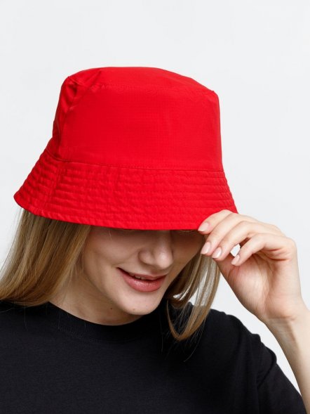 Панама Nylon двусторонняя, темно-синяя с красным 