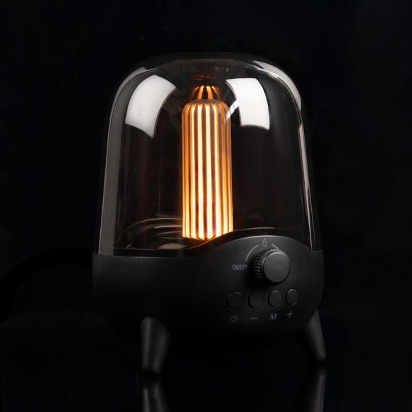 Беспроводная колонка с подсветкой soundFlicker, черная 
