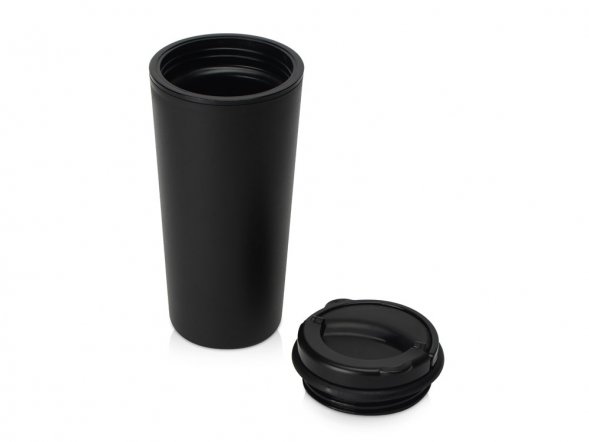Стакан-тамблер Moment с кофейной крышкой, 350 мл, цвет черный 