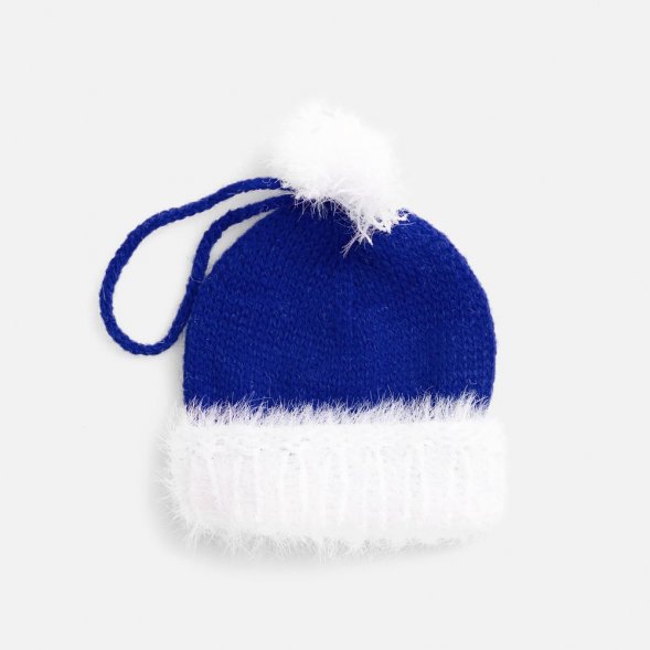 Подвеска на елку «Вьюжка», шапочка, синяя 