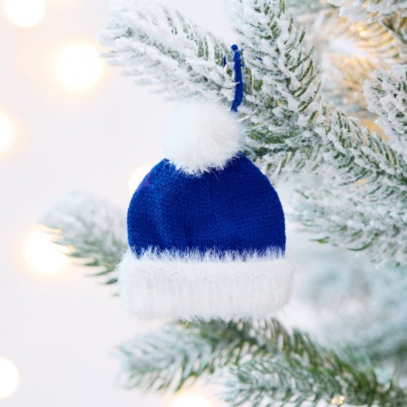 Подвеска на елку «Вьюжка», шапочка, синяя 