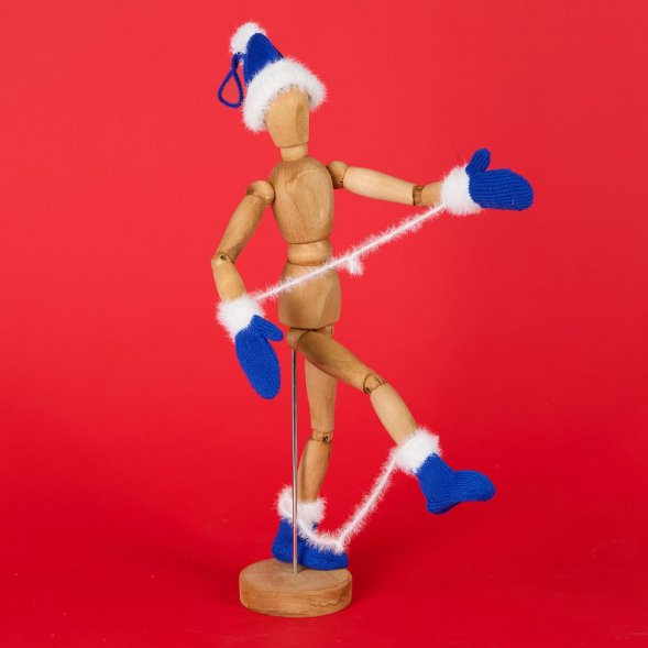 Подвеска на елку «Вьюжка», шапочка, синяя 