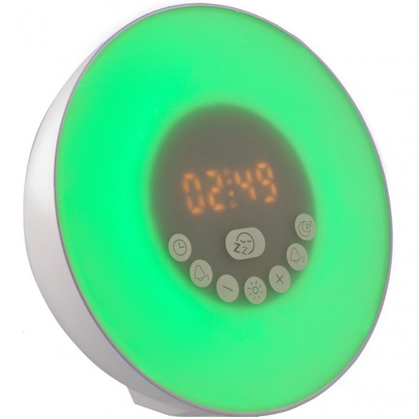 Лампа-колонка со световым будильником dreamTime, ver.2, белая 