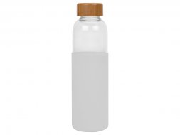 Бутылка для воды стеклянная Refine, в чехле, 550 мл, белый