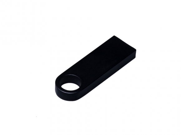 USB 2.0-флешка на 512 Мбайт с мини чипом и круглым отверстием, черный 