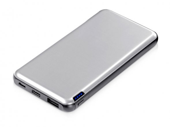 Внешний аккумулятор Forge v.2, металл, 10000mah, белый 