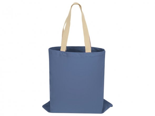 Сумка для шопинга Steady из хлопка с парусиновыми ручками, 260 г/м2, голубой 