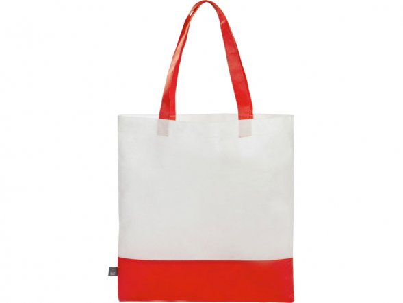 Сумка-шоппер двухцветная Revive из нетканого переработанного материала, красный 