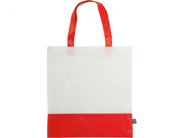 Сумка-шоппер двухцветная Revive из нетканого переработанного материала, красный 