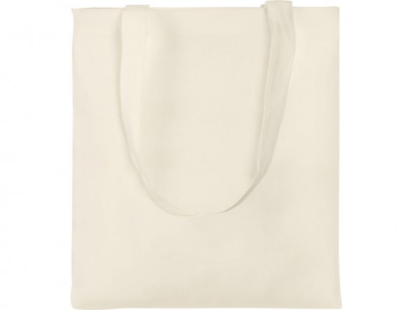 Сумка хлопок 90%, плотность 200 г, грузоподъемность 10 кг, размер 38х42 см, ручки 3х65 см с доп. швом, натуральный 