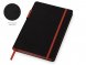 Бизнес блокнот Bossy с цветным срезом, твердая обложка, 128 листов, черный и красный 