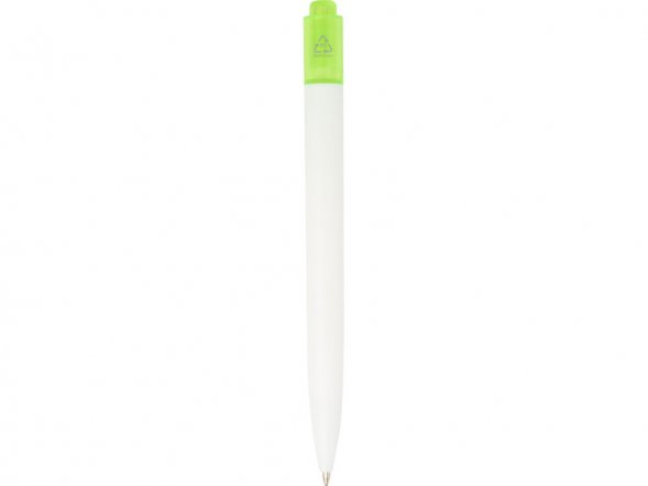 Шариковая ручка Thalaasa из океанического пластика, зеленый прозрачный/белый 